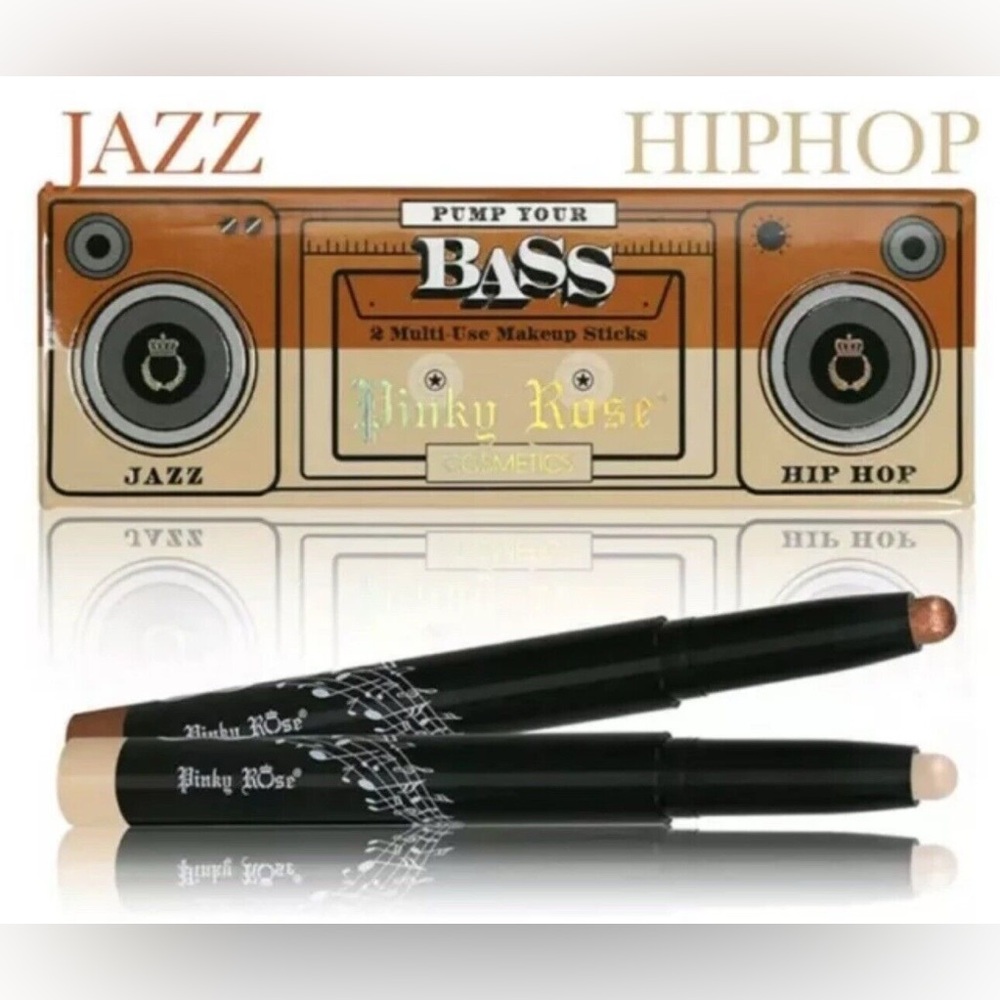 Pinky Rose Cosmetics Pump Your Bass 2 Multi Use Makeup Sticks NEW NIB